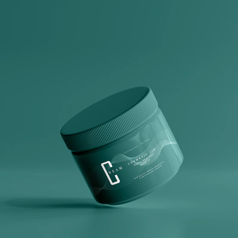 Crema Nube en pote de vidrio verde